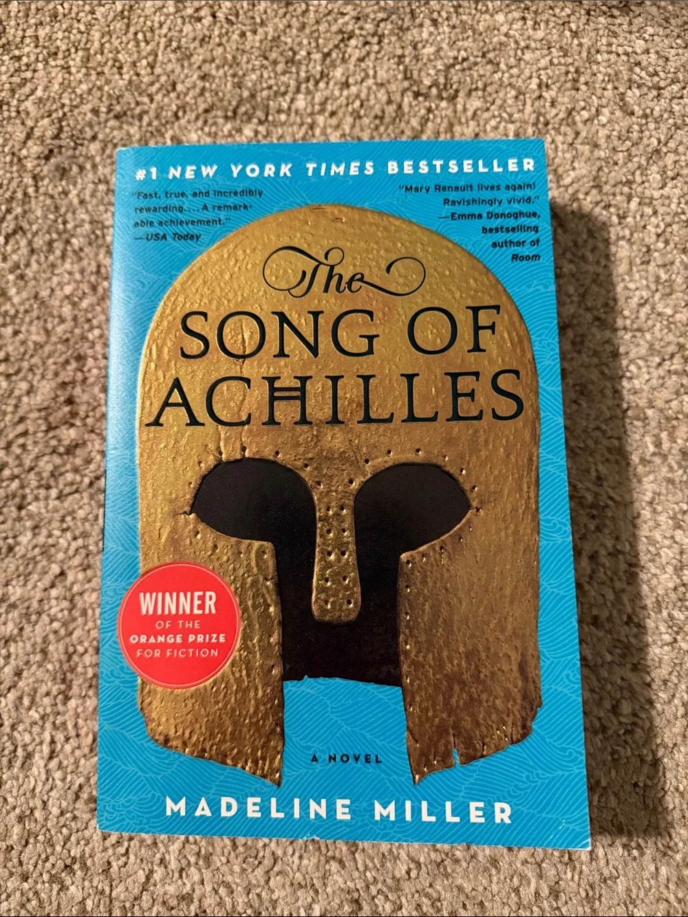 Madeline Blue Cover with Gold Helmet - The Song of Achilles